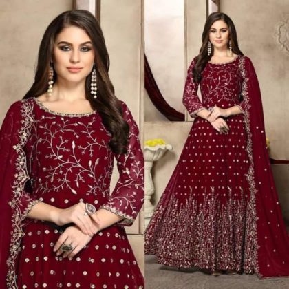 Unreadymade Indian Embroidery Party dress 726