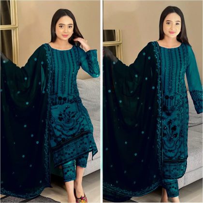 Unreadymade Indian Embroidery Party dress 7687