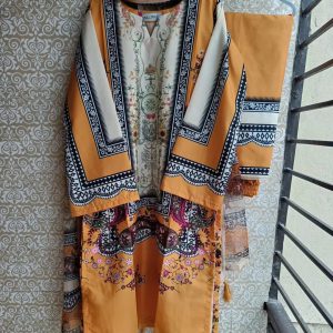 Dubai silk cotton Digital Print 3 pices