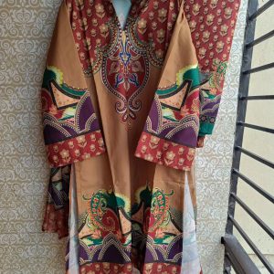 Dubai silk cotton Digital Print 3 pices