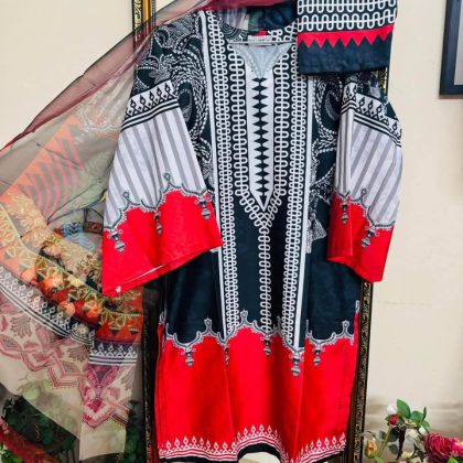 Dubai silk cotton Digital Print 3 pices