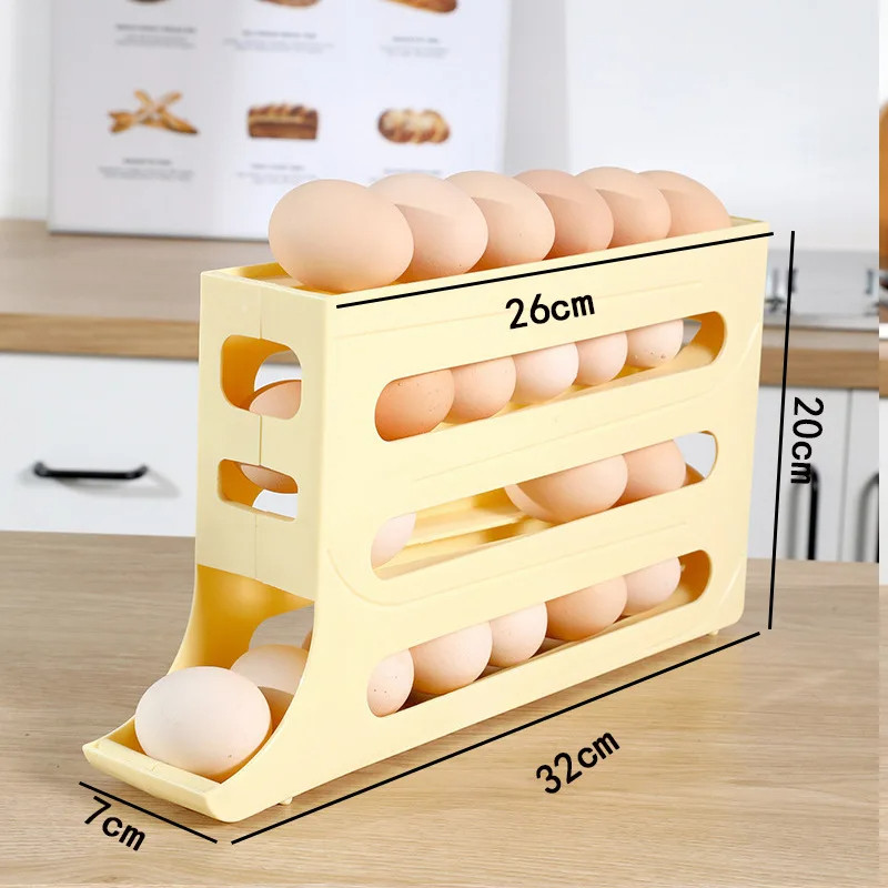 Egg Storage Box Rack Egg Dispenser for Home Kitchen Organizer